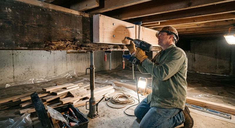 Wood Beam Replacement in Wilmington, NC